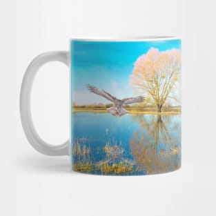 Great Gray Owl in the Blue Mug